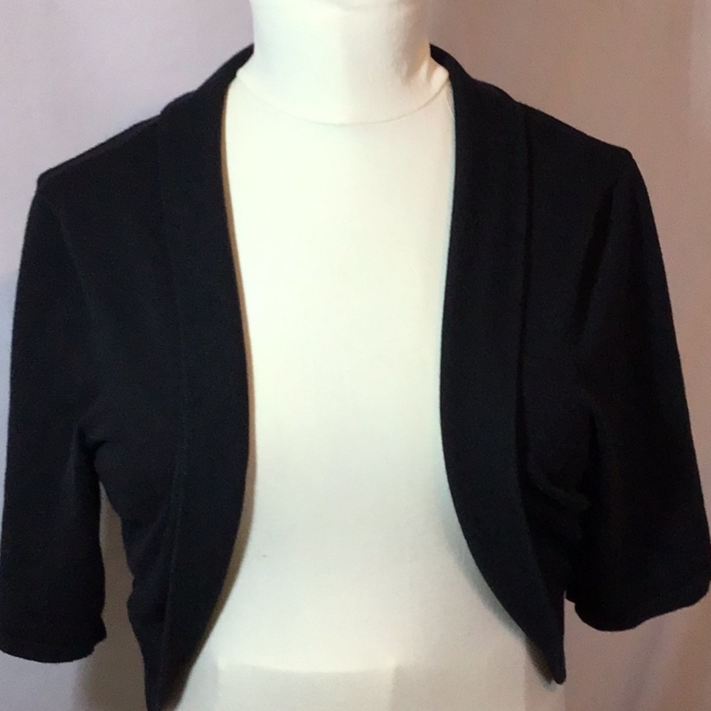 Black knit bolero sweater